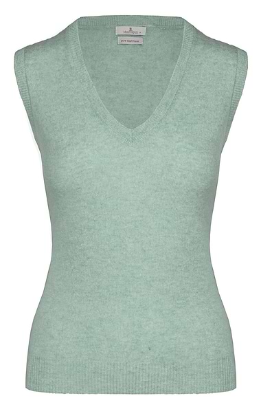 Ladies Cashmere Sleeveless V-Neck Sweater