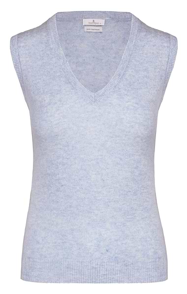 Ladies Cashmere Sleeveless V-Neck Sweater