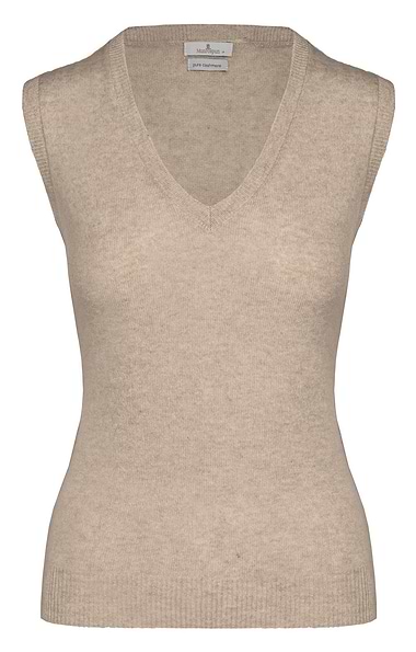 Ladies Cashmere Sleeveless V-Neck Sweater
