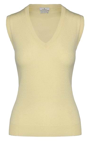 Ladies Cashmere Sleeveless V-Neck Sweater