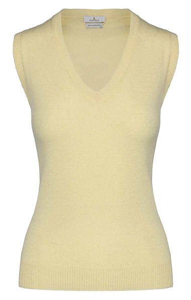 Ladies Cashmere Sleeveless V-Neck Sweater