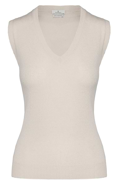Ladies Cashmere Sleeveless V-Neck Sweater