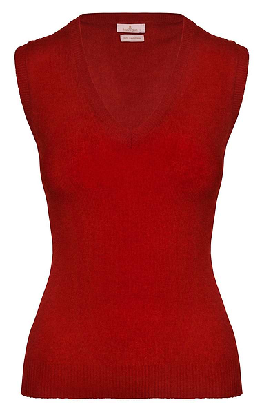 Ladies Cashmere Sleeveless V-Neck Sweater