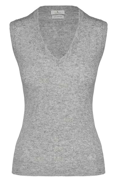 Ladies Cashmere Sleeveless V-Neck Sweater