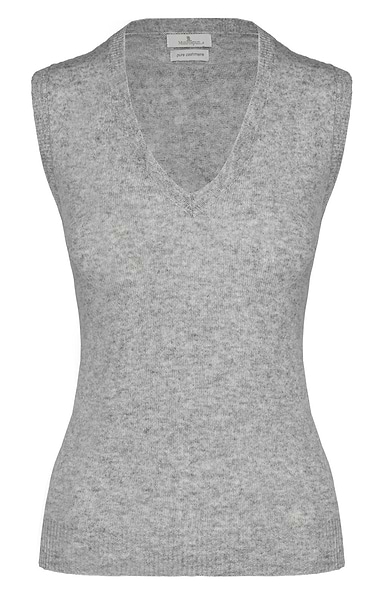 Ladies Cashmere Sleeveless V-Neck Sweater