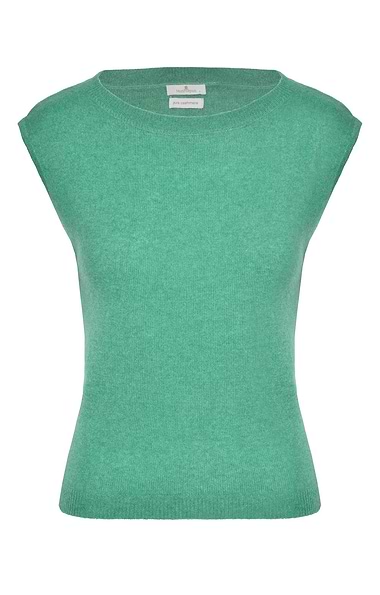 Ladies Sleeveless Cashmere Crew Neck Sweater