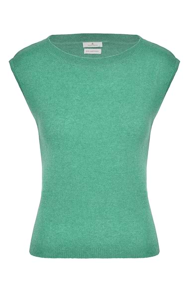 Ladies Sleeveless Cashmere Crew Neck Sweater