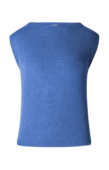 Ladies Sleeveless Cashmere Crew Neck Sweater
