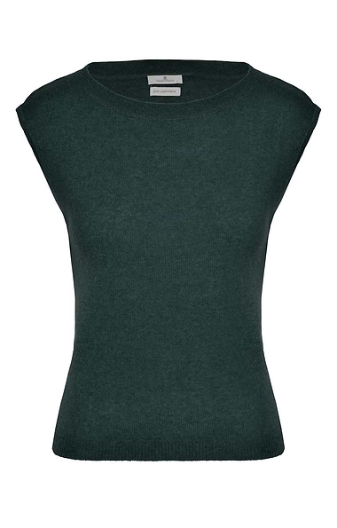 Ladies Sleeveless Cashmere Crew Neck Sweater
