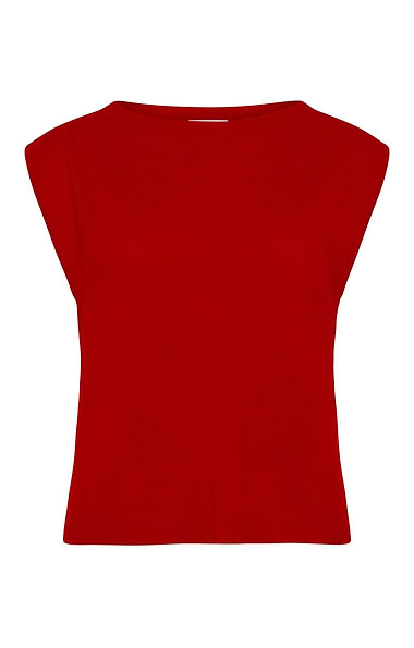 Ladies Sleeveless Cashmere Crew Neck Sweater