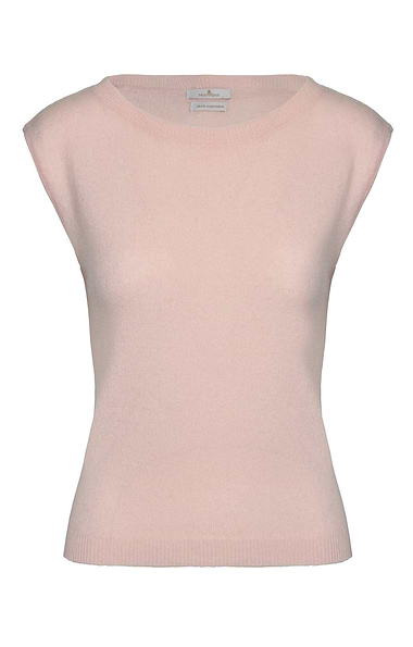 Ladies Sleeveless Cashmere Crew Neck Sweater