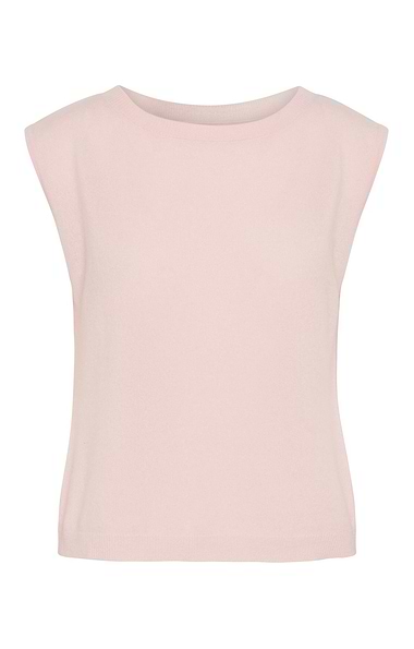 Ladies Sleeveless Cashmere Crew Neck Sweater