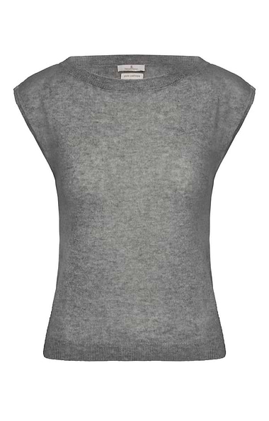 Ladies Sleeveless Cashmere Crew Neck Sweater