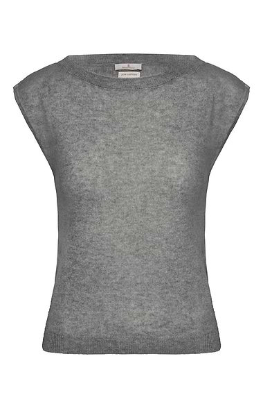 Ladies Sleeveless Cashmere Crew Neck Sweater
