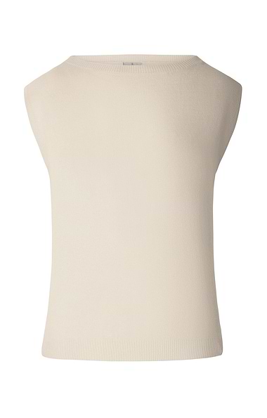 Ladies Sleeveless Cashmere Crew Neck Sweater