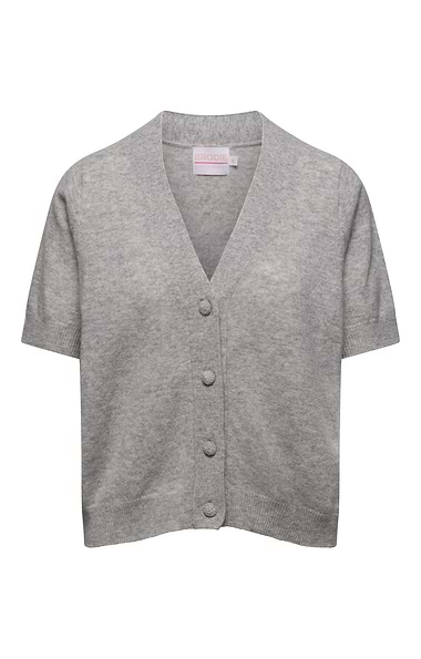 Ladies Brodie Cashmere Button Up Short Sleeve Cardigan