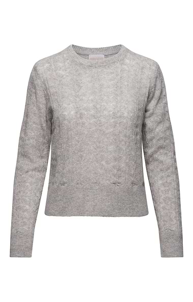 Ladies Brodie Cashmere Shell Pointelle Crew Neck