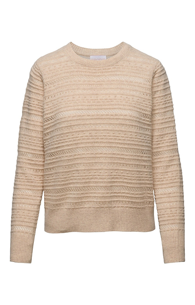 Ladies Brodie Cashmere Textured Crew Neck