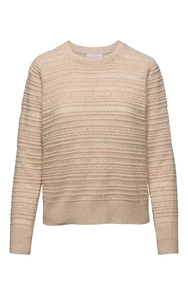 Ladies Brodie Cashmere Textured Crew Neck
