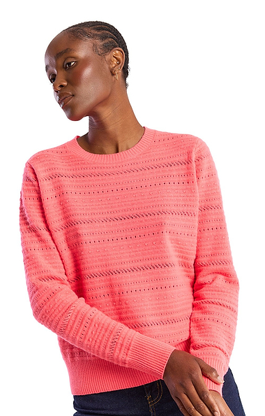 Ladies Brodie Cashmere Textured Crew Neck