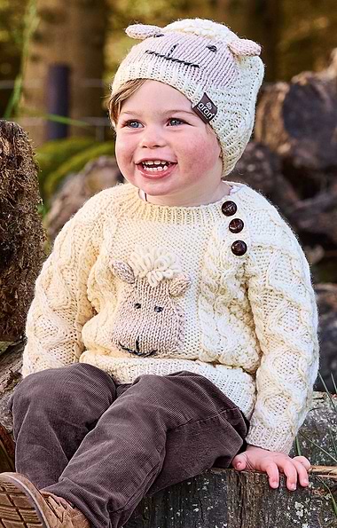 Baby Shepley Aran Crew Neck Sweater