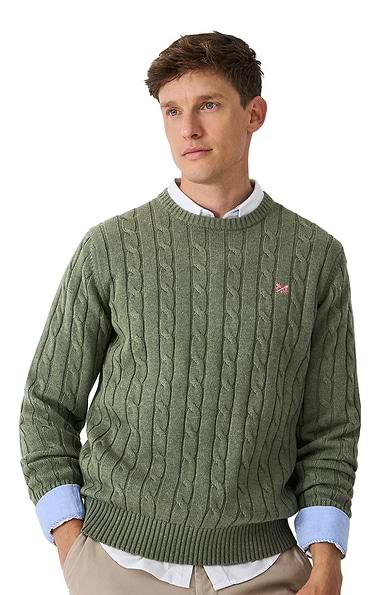 Men's Crew Clothing Organic Cotton Cable Jumper