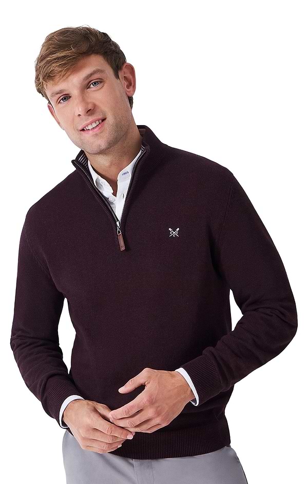 Men's Crew Clothing Organic Cotton Half Zip Jumper