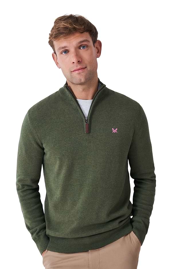Men's Crew Clothing Organic Cotton Half Zip Jumper