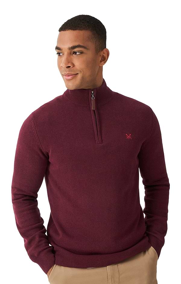Men's Crew Clothing Organic Cotton Half Zip Jumper