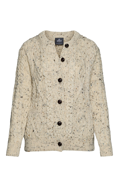 Ladies Worsted Wool Aran Woollen Mills Cardigan