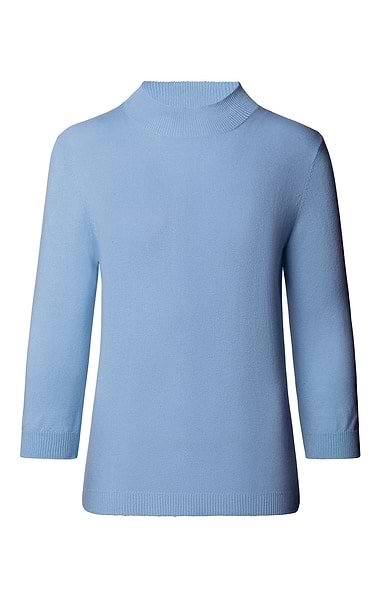 Ladies Cotton and Cashmere Turtle Neck