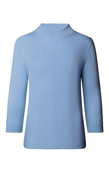 Ladies Cotton and Cashmere Turtle Neck