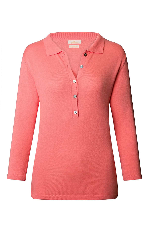 Ladies Cotton and Cashmere Polo Shirt