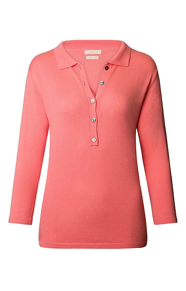 Ladies Cotton and Cashmere Polo Shirt