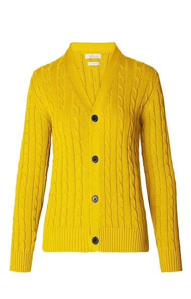 Ladies Cotton Baby Cable Cardigan