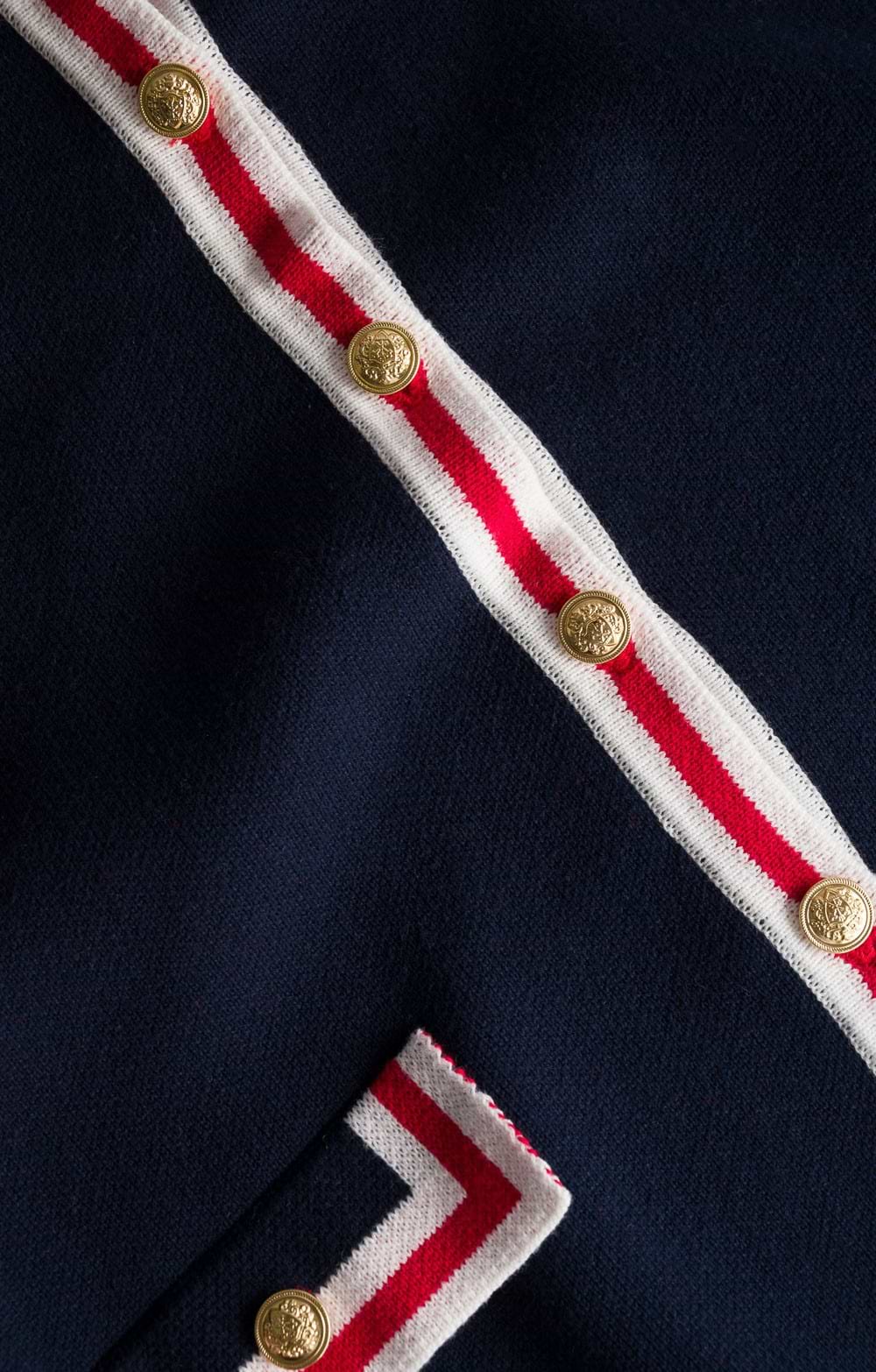 Ladies Henley Gold Button Knitted Jacket - House of Bruar