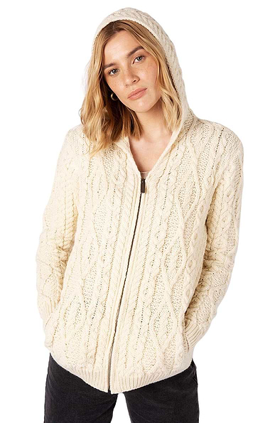 Ladies Ash Aran Hoodie