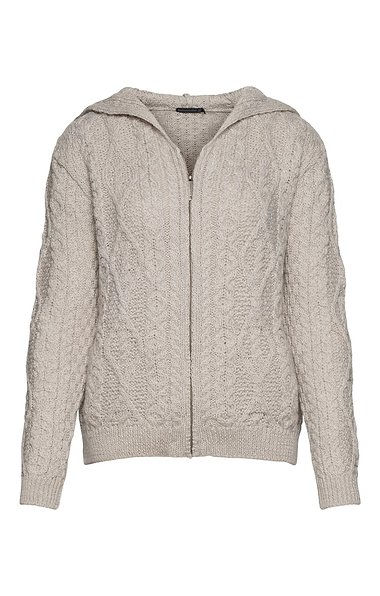 Ladies Ash Aran Hoodie