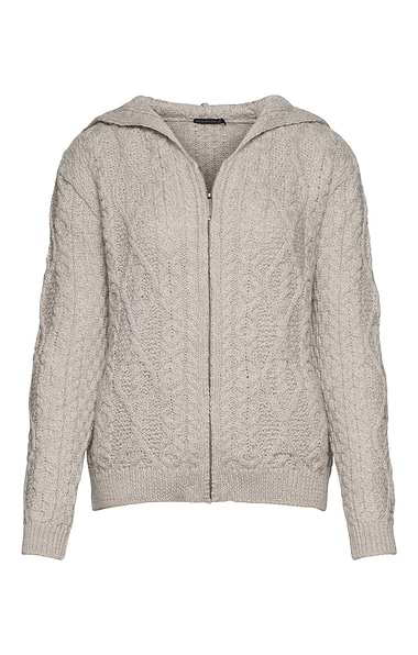 Ladies Ash Aran Hoodie