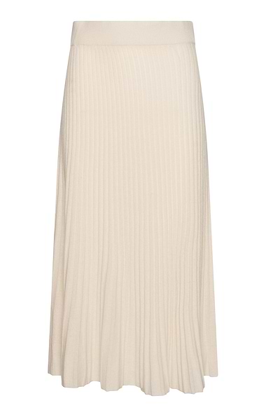 Ladies Merino Cashmere Pleat Skirt