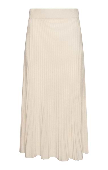 Ladies Merino Cashmere Pleat Skirt