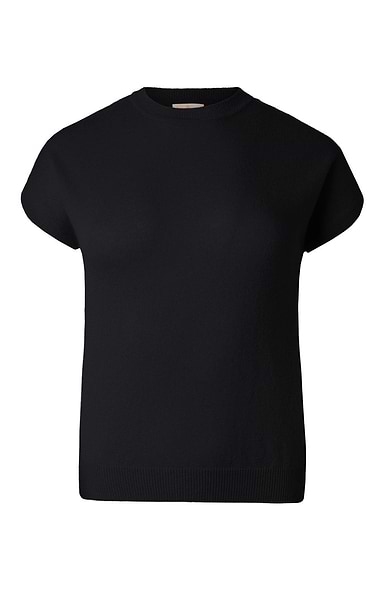 Ladies Merino & Cashmere Short Sleeved Top