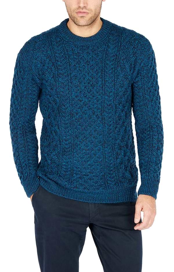 Ladies Blasket Honeycomb Stitch Aran Sweater