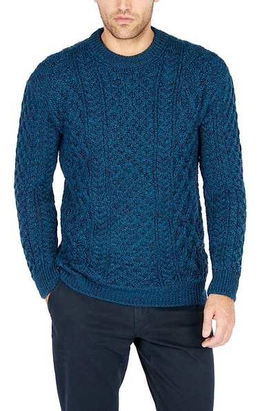 Ladies Blasket Honeycomb Stitch Aran Sweater