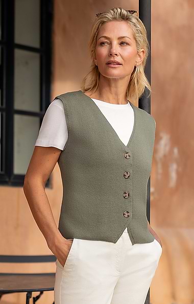 Ladies Cotton Waistcoat
