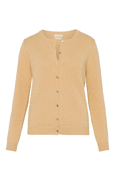 Ladies Cotton Pointelle Cardigan