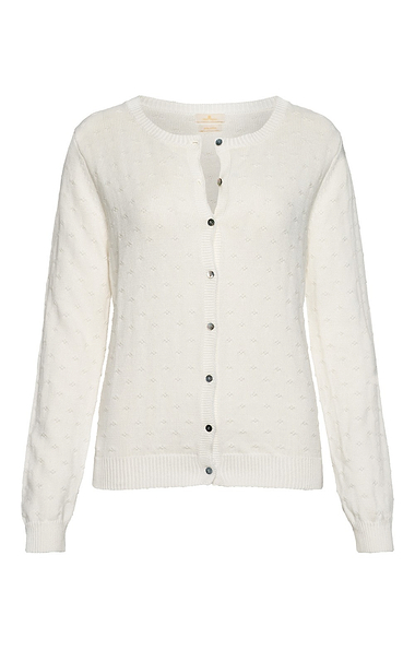 Ladies Cotton Pointelle Cardigan