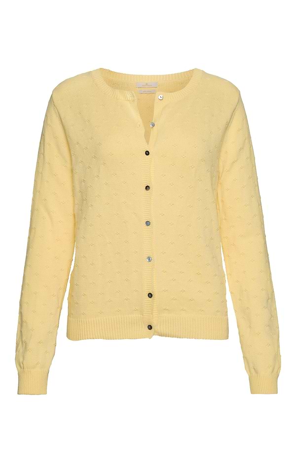 Ladies Cotton Pointelle Cardigan