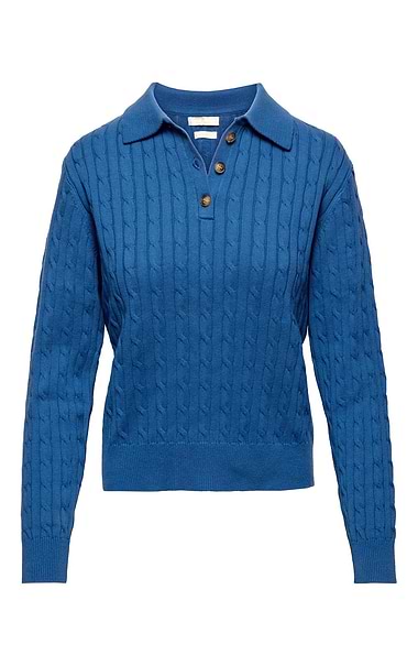 Ladies Babycable Shirt Jumper