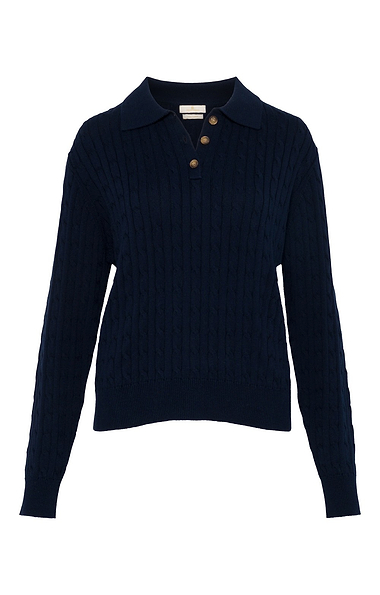 Ladies Babycable Shirt Jumper